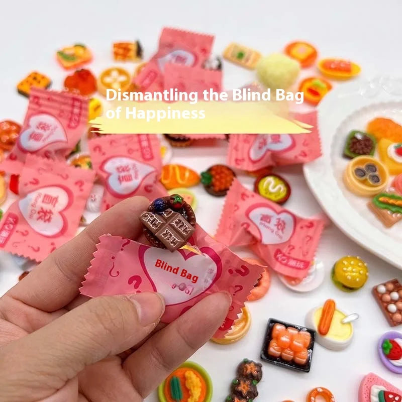 Mini Resin Food Charms Blind Bag – Random Assorted Flatbacks for DIY Crafts
