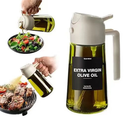 2-in-1 Olive Oil Sprayer & Dispenser Bottle 470ml