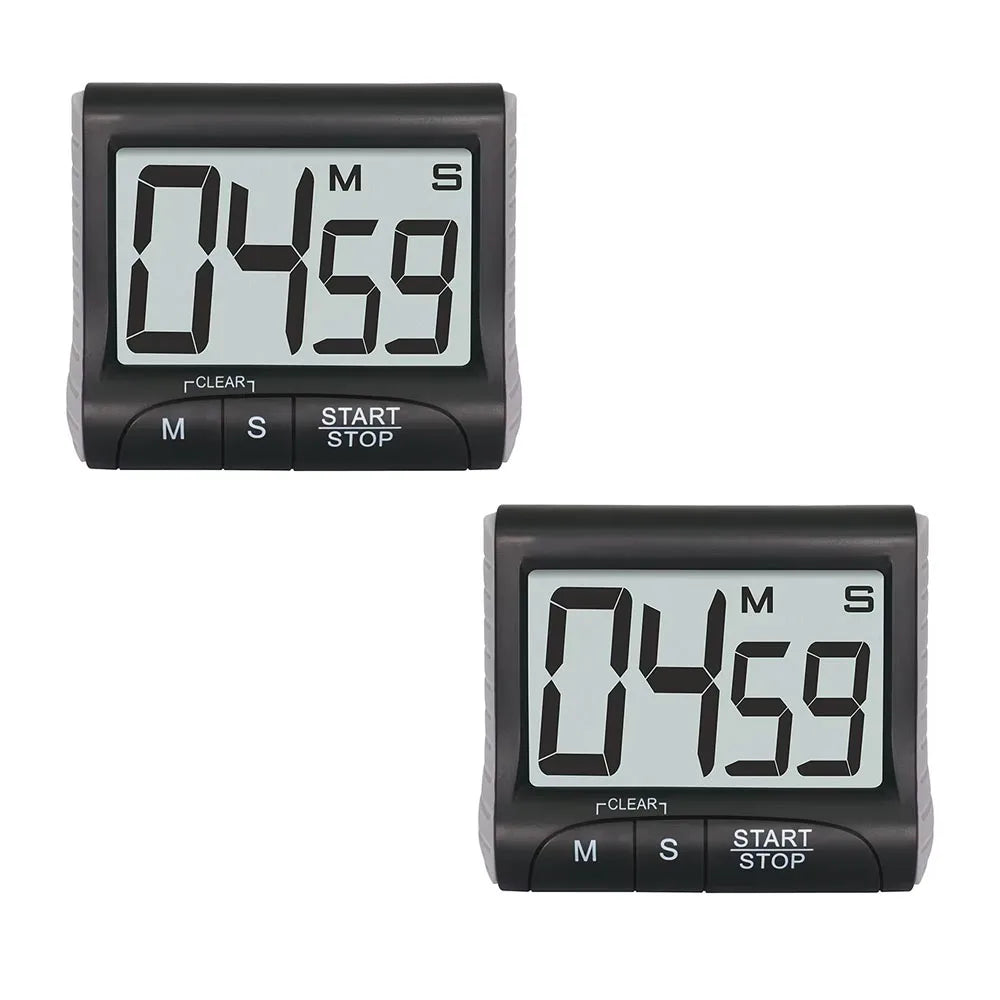 Digital Kitchen Timer with Loud Alarm & Magnetic Back – Cooking, Study & Classroom
