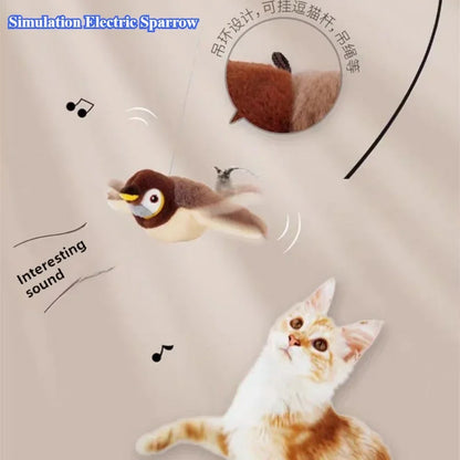Electric Touch-Activated Cat Toy Bird – Squeaky Catnip Plush