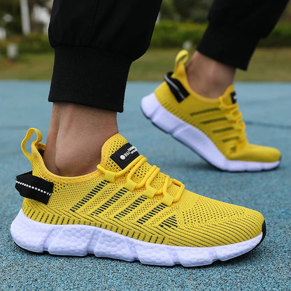 Men's Mesh Running Sneakers – Breathable Lightweight Casual Shoes