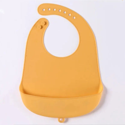 Silicone Baby Feeding Bib with Food Catcher Pocket