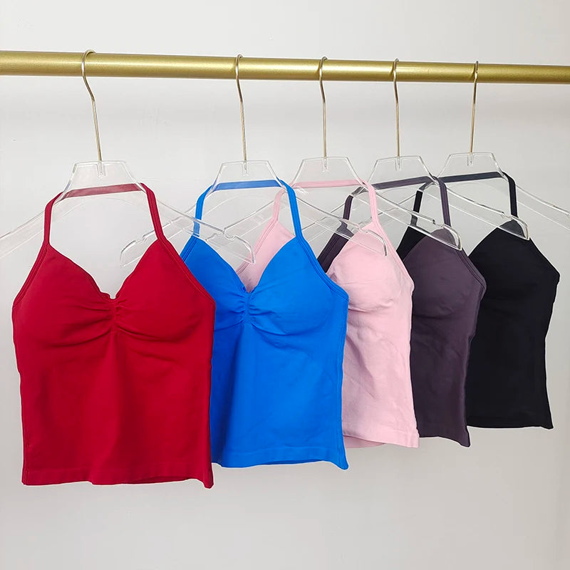 Women's Open Back Sports Bra Yoga Top | Breathable Stretchy