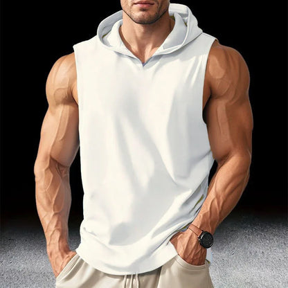Men's Hooded Tank Top – Sleeveless Gym Workout Shirt