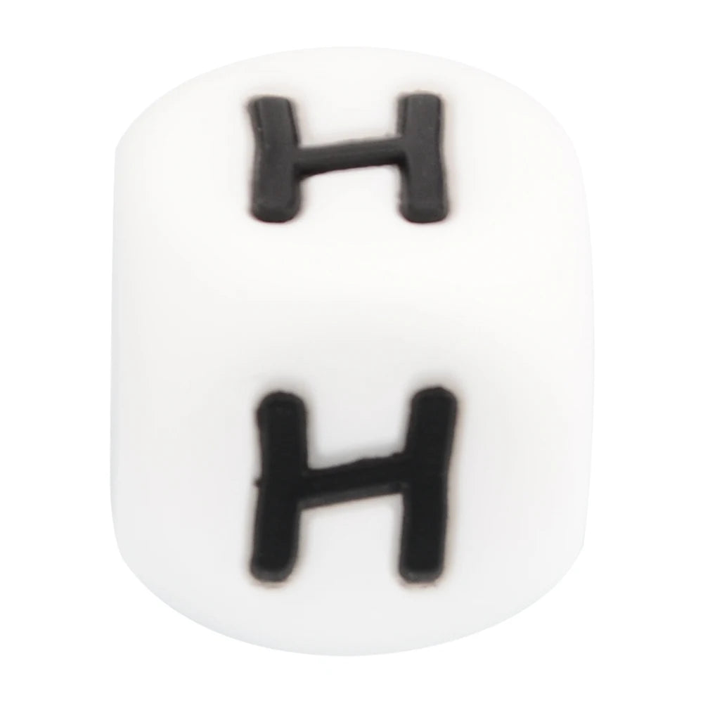 Silicone Alphabet Letter Beads 12mm – 40pcs Food Grade Teething