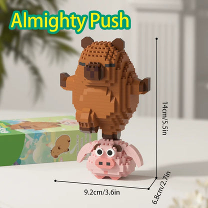 Capybara Mini Building Blocks Figure – Cute Desk Decor Collectible Toy