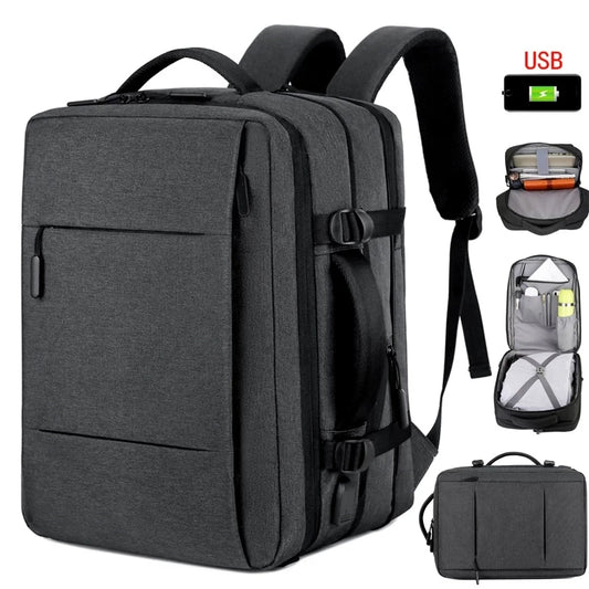 Large Capacity Laptop Backpack with USB Charging Port for Men