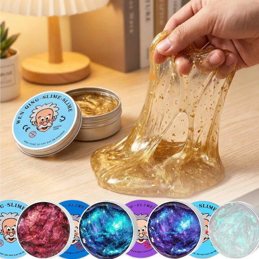 Crystal Slime Stress Relief Fidget Toy – Fluffy Putty for Kids