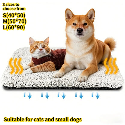 Self-Heating Pet Blanket – Washable Thermal Pad for Cats & Dogs