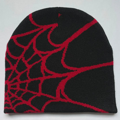 Y2K Spider Web Knit Beanie – Unisex Outdoor Sports Hat
