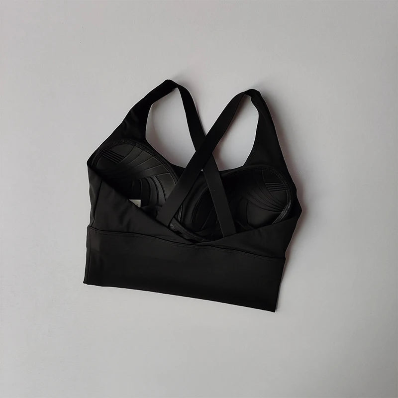 High-Impact Push-Up Sports Bra with Fixed Pads