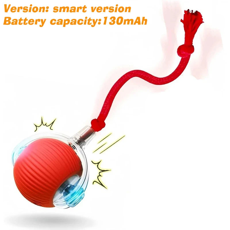 Smart Automatic Rolling Cat Ball Toy – Rechargeable with LED Light & Tail