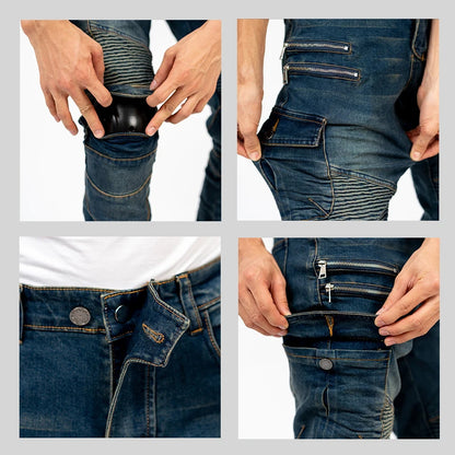 Motocross Riding Jeans with CE Armor Pads – Men & Women
