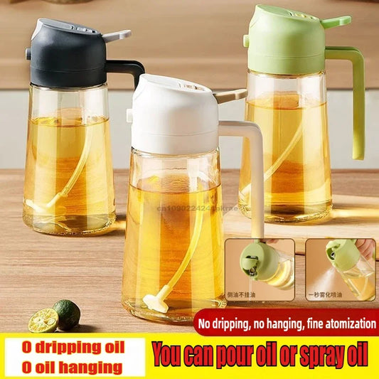 Oil Spray Bottle 2-in-1 Pour & Mist Dispenser 500ml