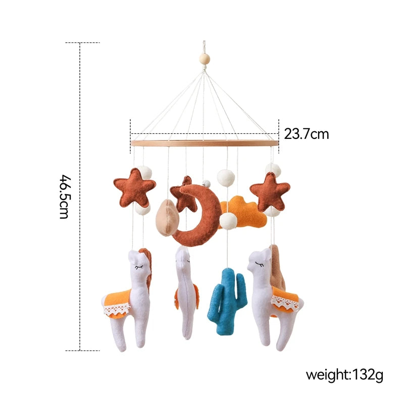 Wooden Baby Mobile Arm Bracket for Crib – Newborn Hanging Toy Holder