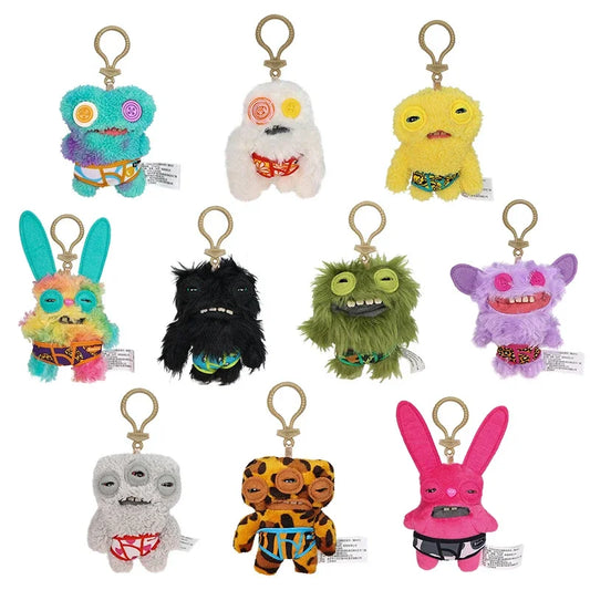 Fuggler Monster Plush Keychain – Funny Ugly Stuffed Doll Pendant