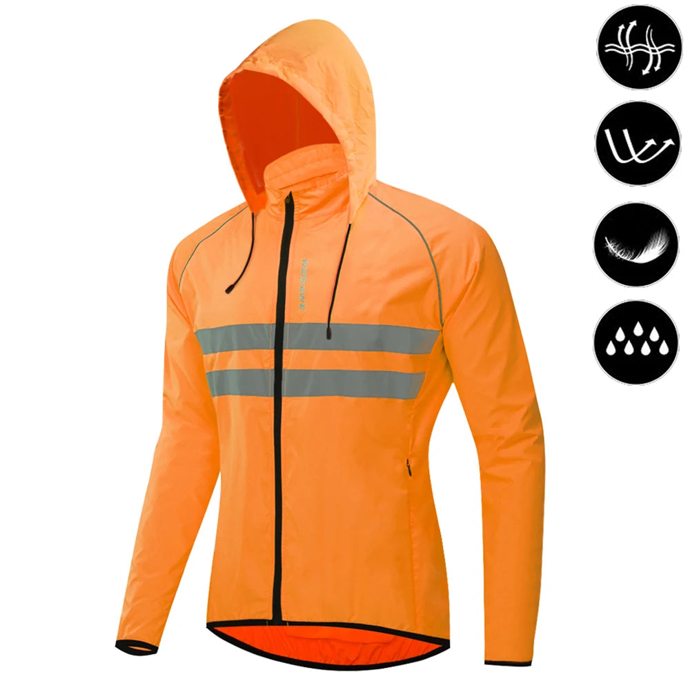 Cycling Windbreaker Vest Men Packable Windproof Reflective Jacket