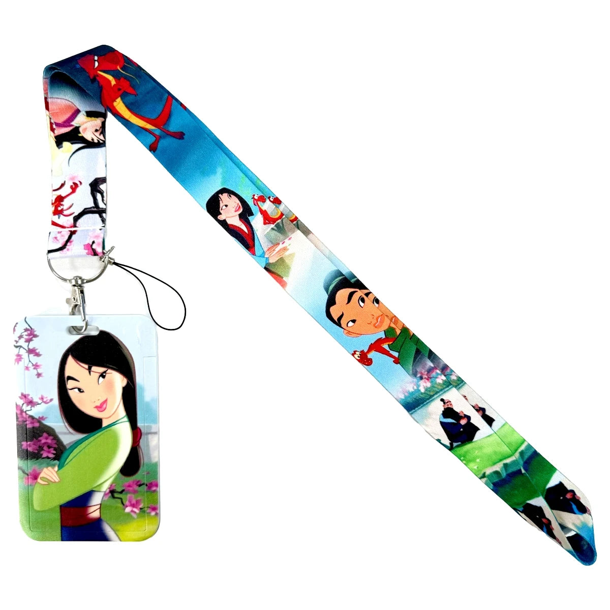 Anime Cartoon Lanyard with ID Card Holder & Keychain Strap