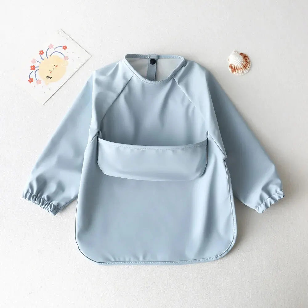 Kids Waterproof Long Sleeve Art Smock Bib Apron