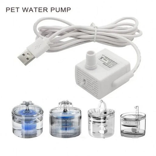 Cat Fountain Replacement Water Pump – USB, Anti-Dry Burn Motor