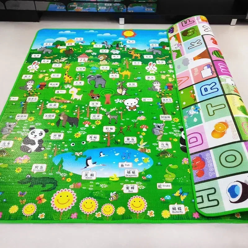 Baby Play Mat Double Sided – Non-Toxic EPE Foam Crawling Mat for Infants & Toddlers