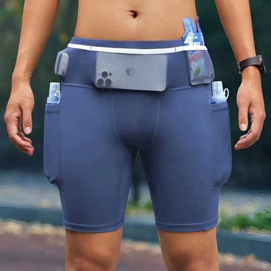 Men's Compression Shorts with Pockets – Quick-Dry Running Shorts