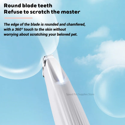 Electric Pet Hair Trimmer with LED Light – Low Noise Dog & Cat Groomer