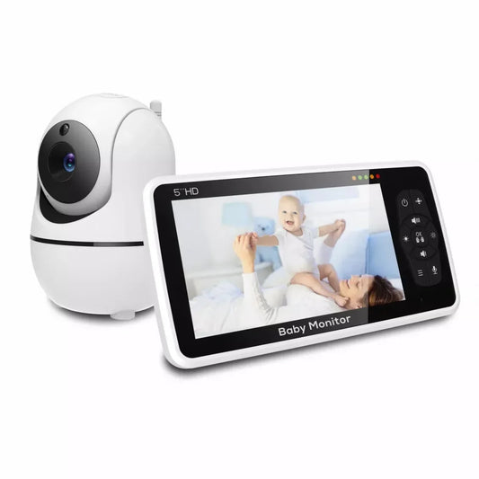 5-Inch HD Video Baby Monitor with Camera & Audio, 4x Zoom, 22Hr Battery