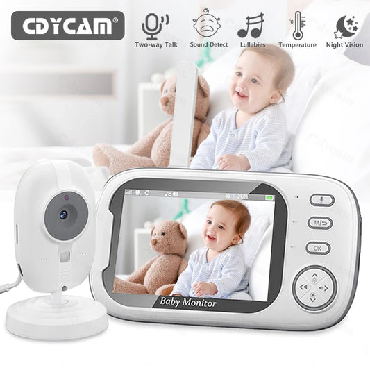 Wireless Video Baby Monitor with 3.5" Screen, Night Vision & 2-Way Audio