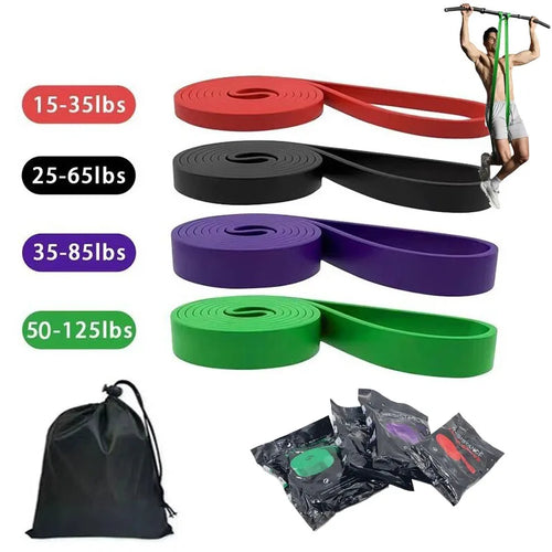 Pull Up Resistance Bands Set of 4 – Multi-Level Loop Bands for Gym & Home Training