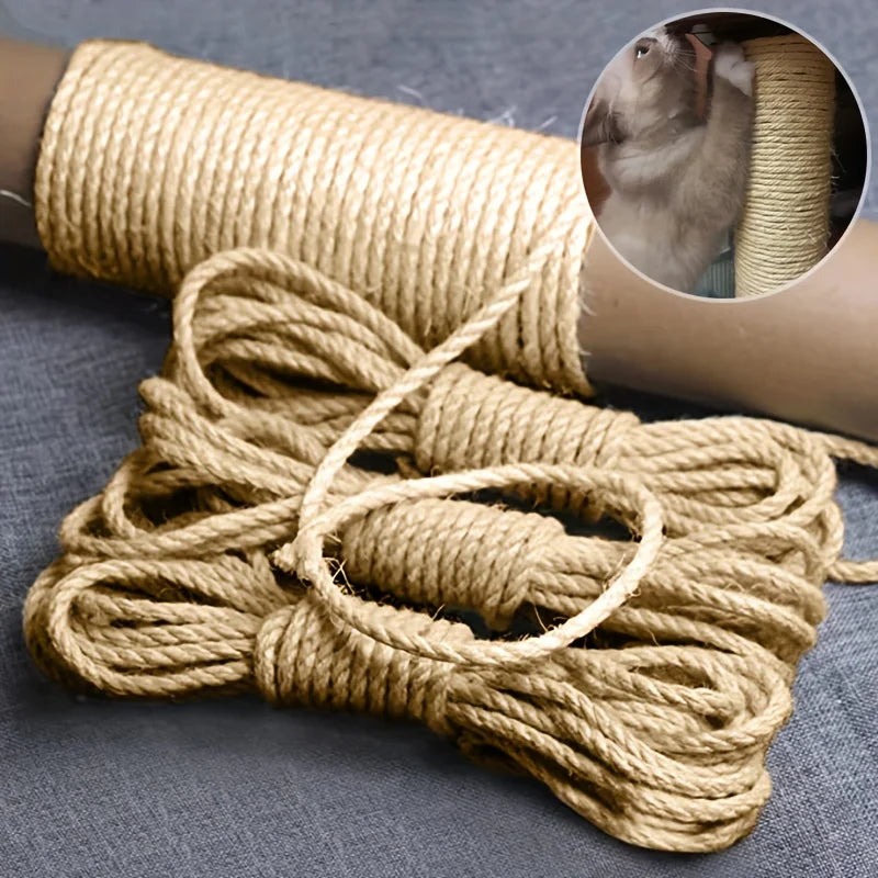 Natural Sisal Rope for Cat Scratching Post – DIY Furniture Protector
