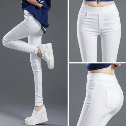 Women's Skinny Pencil Pants – Slim Stretch Office Trousers