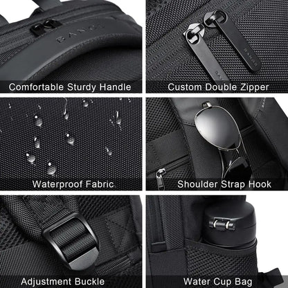 15.6" Laptop Backpack with USB Charging Port - Waterproof Travel Daypack