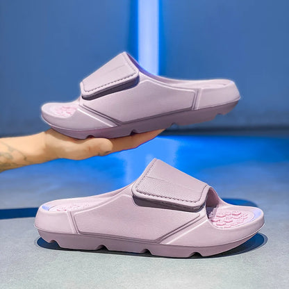 Men's Massage Slide Sandals – Soft Sole, Indoor & Outdoor