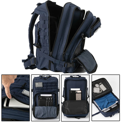 45L Tactical Backpack MOLLE Military Assault Pack for Hiking & Camping