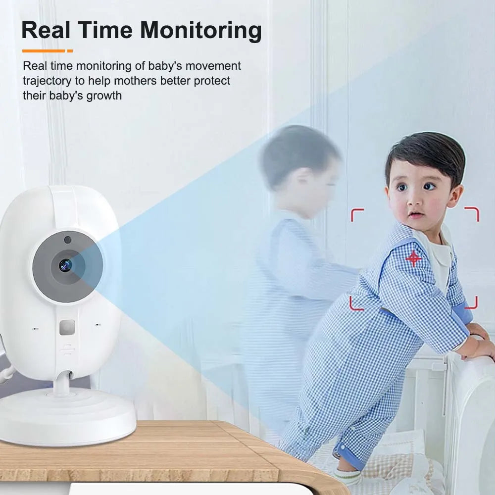 Video Baby Monitor 3.5-Inch Screen Night Vision Two-Way Audio 2.4GHz Wireless