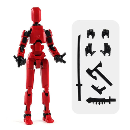 3D Printed Multi-Jointed Robot Action Figure – Full Articulation with Accessories