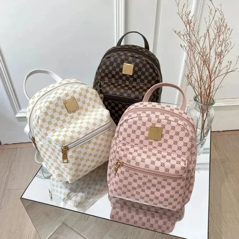 Women's Mini Backpack – Classic Monogram Pattern Purse