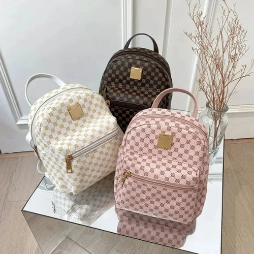 Women's Mini Backpack – Classic Monogram Pattern Purse