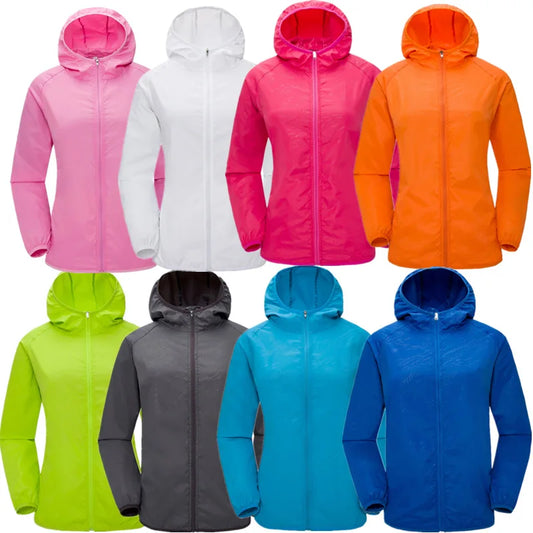 Waterproof Hooded Jacket – Unisex Quick Dry Sun Protection Coat