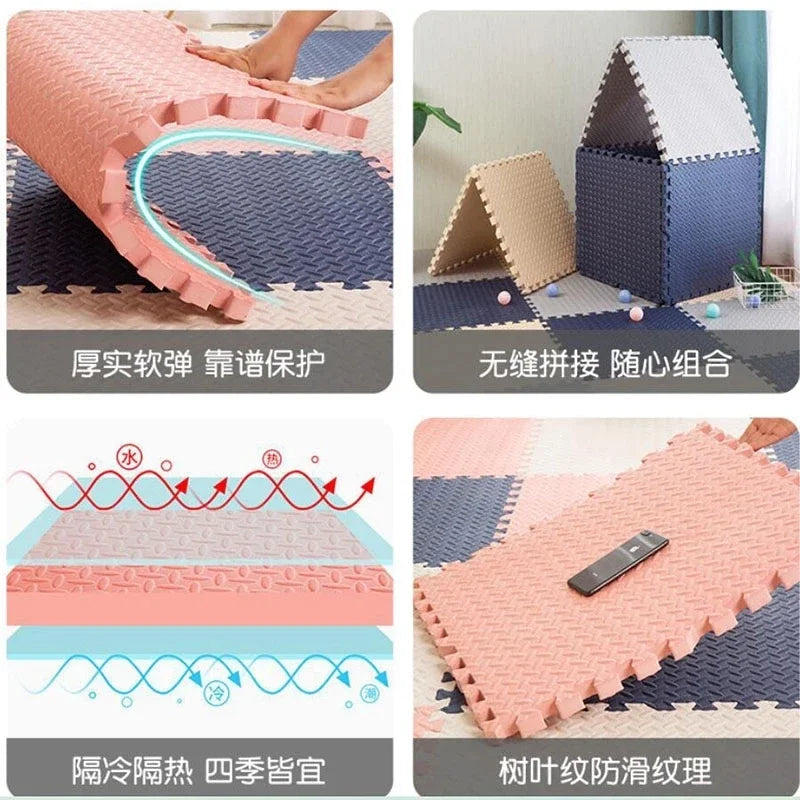 16-Piece Foam Baby Play Mat Interlocking Puzzle Tiles