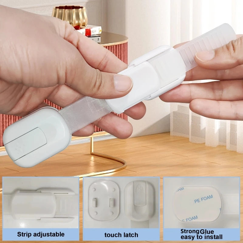 Baby Safety Cabinet Locks – Adhesive Child Proof Drawer & Door Latches
