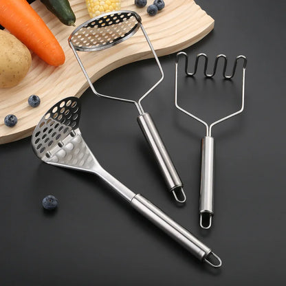 Stainless Steel Potato Masher – Manual Food Press Tool