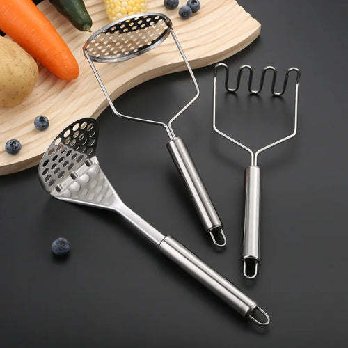 Stainless Steel Potato Masher – Manual Food Press Tool