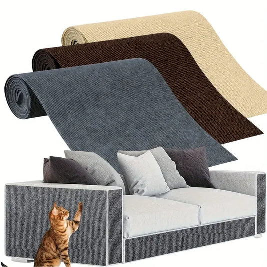 Cat Scratch Pad – Self-Adhesive Trimmable Carpet Mat for Furniture & Couch Protection