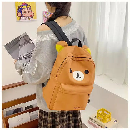 Rilakkuma Korilakkuma Embroidered Waterproof School Backpack