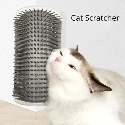 Cat Corner Grooming Brush – Self-Groomer Scratcher with Catnip