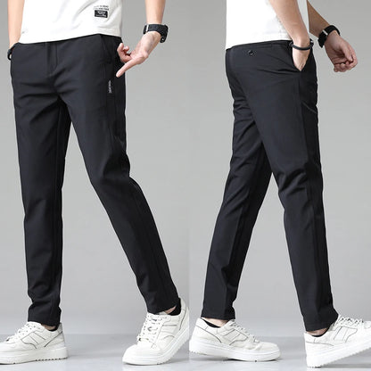 Men's Slim Stretch Casual Pants – Lightweight Breathable Trousers