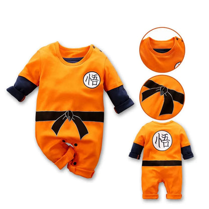 Dragon Ball Baby Anime Romper – Goku Costume Jumpsuit for Newborn to 18M