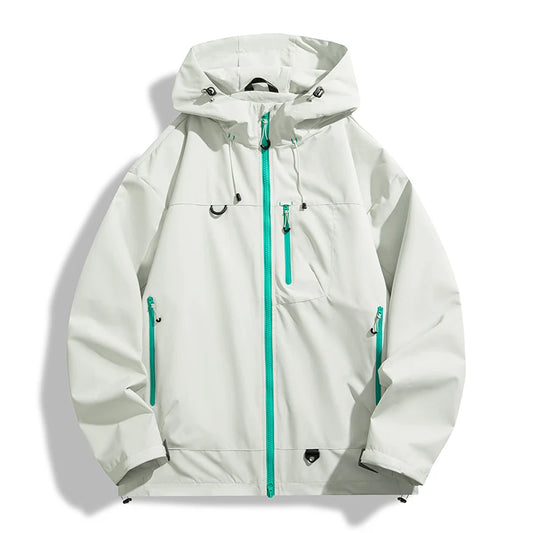 Waterproof Hiking Jacket Unisex – Hooded Windbreaker for Outdoor
